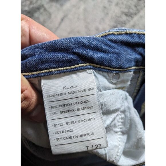 Kancan Distressed Skinny Women's Jeans Size 7/27 Medium Wash - Picture 9 of 13